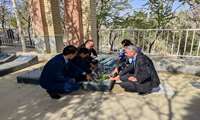 حضور رئیس دانشگاه علوم پزشکی خراسان شمالی در گلزار شهدای آشخانه
